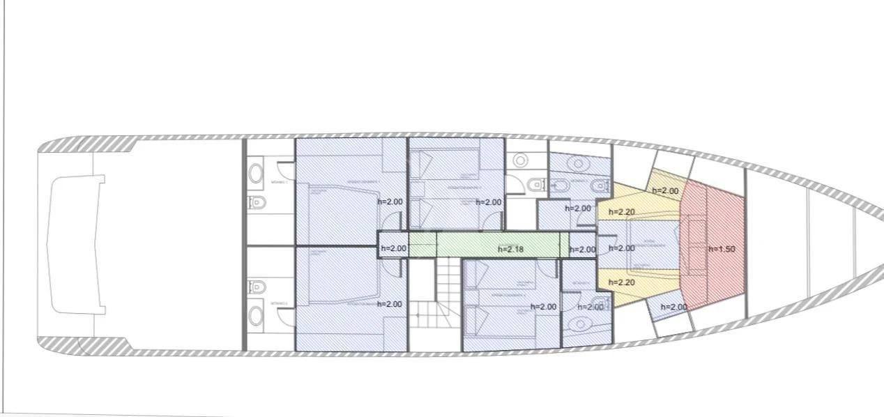 diagram, engineering drawing aboard FUNSEA Yacht for Sale