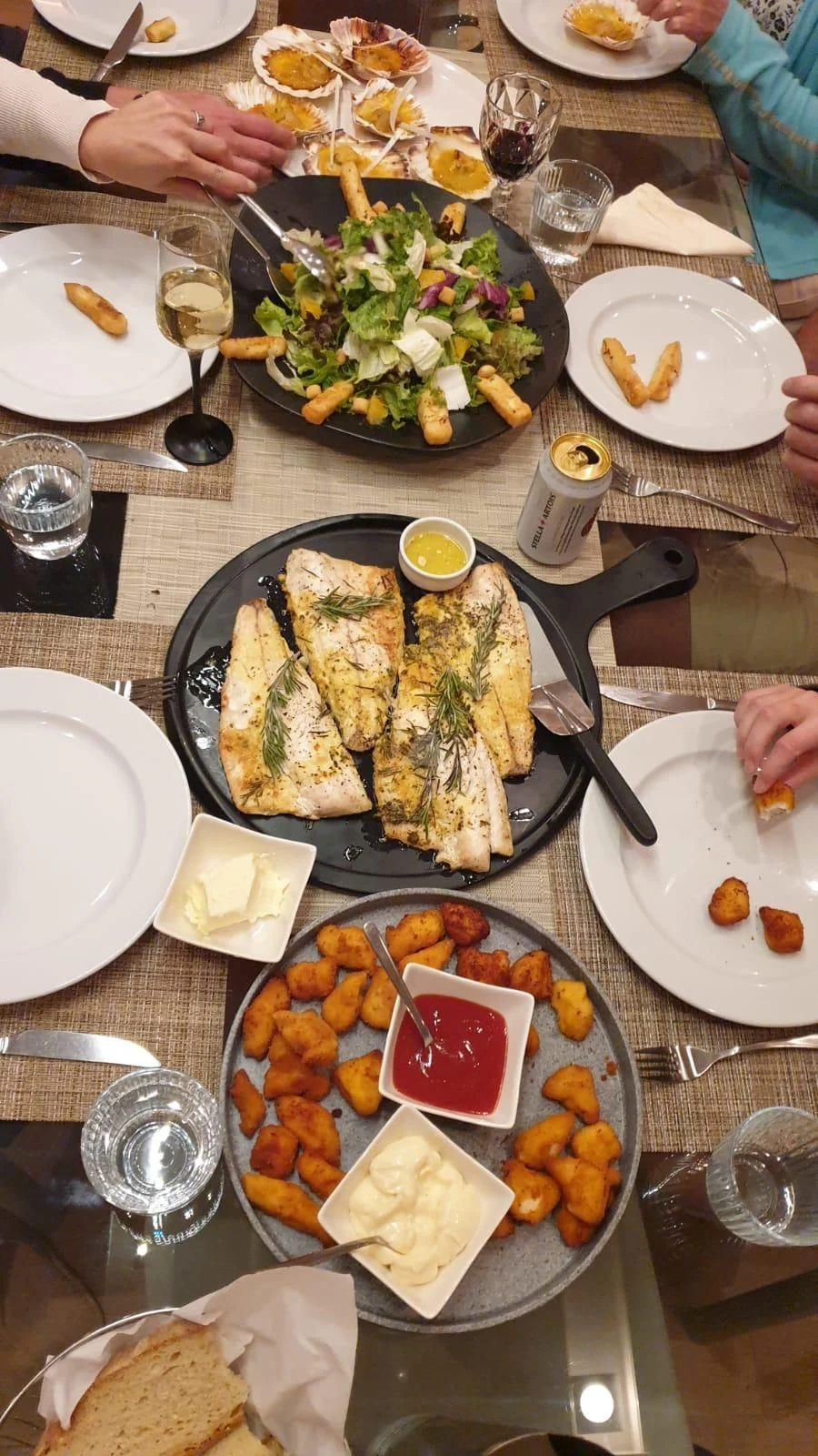 a table full of food aboard FUNSEA Yacht for Sale