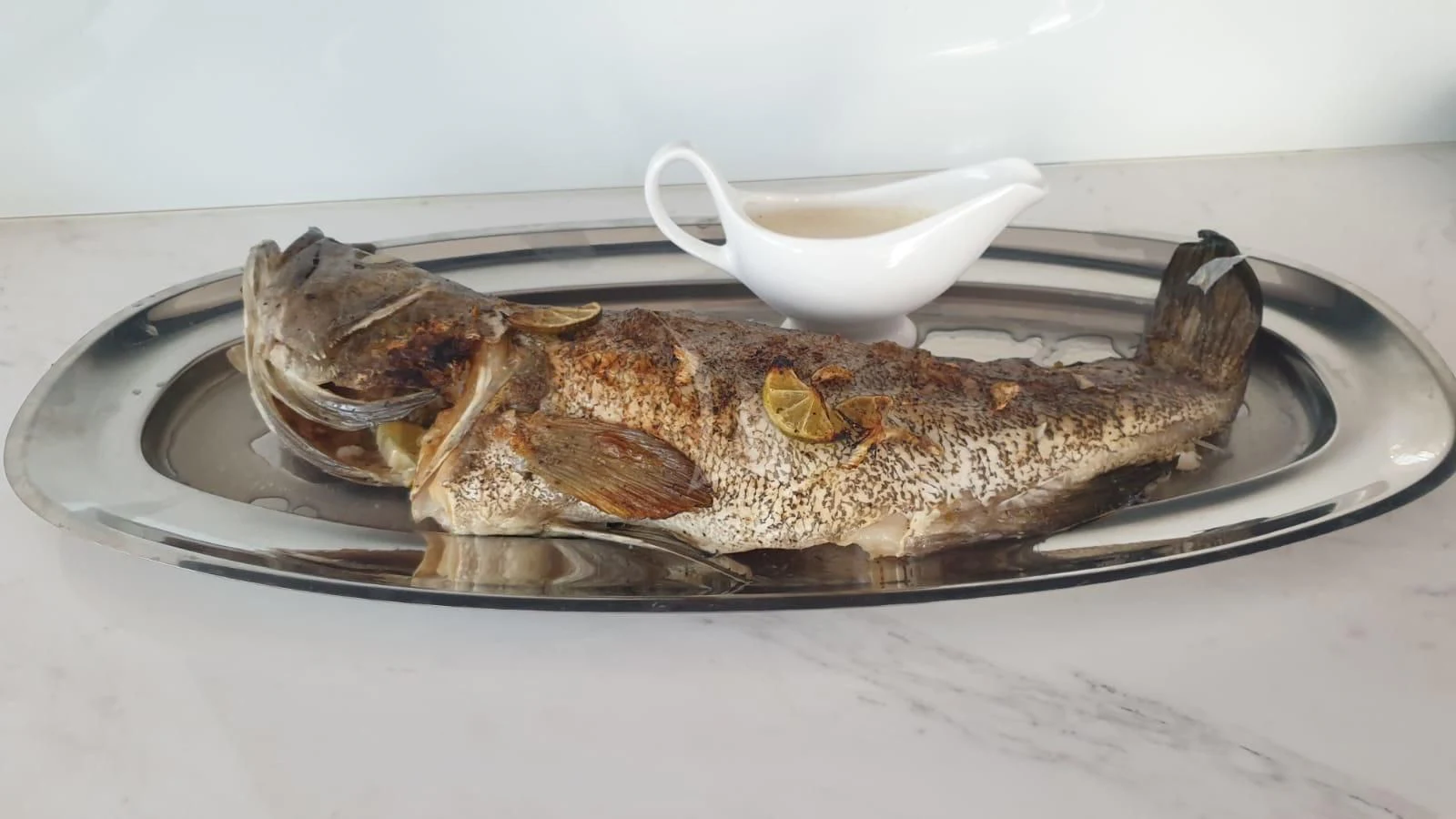 a plate of food aboard FUNSEA Yacht for Sale