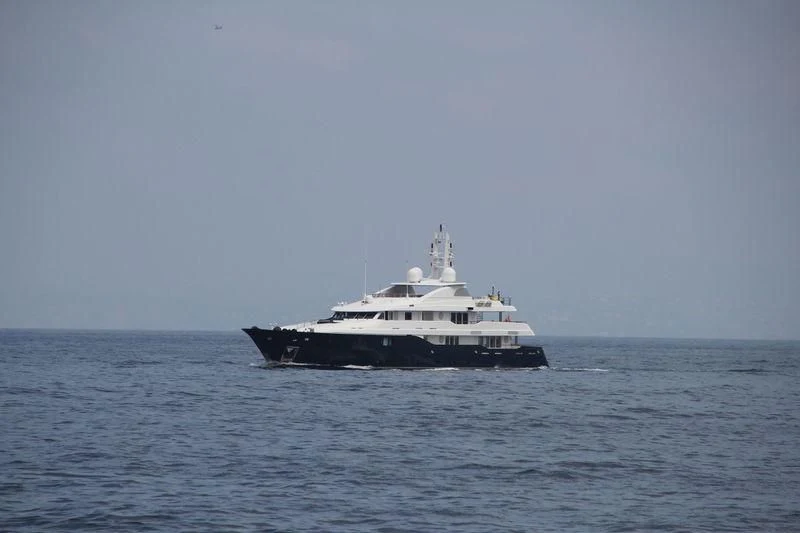 a large ship in the water aboard ODESSA Yacht for Charter