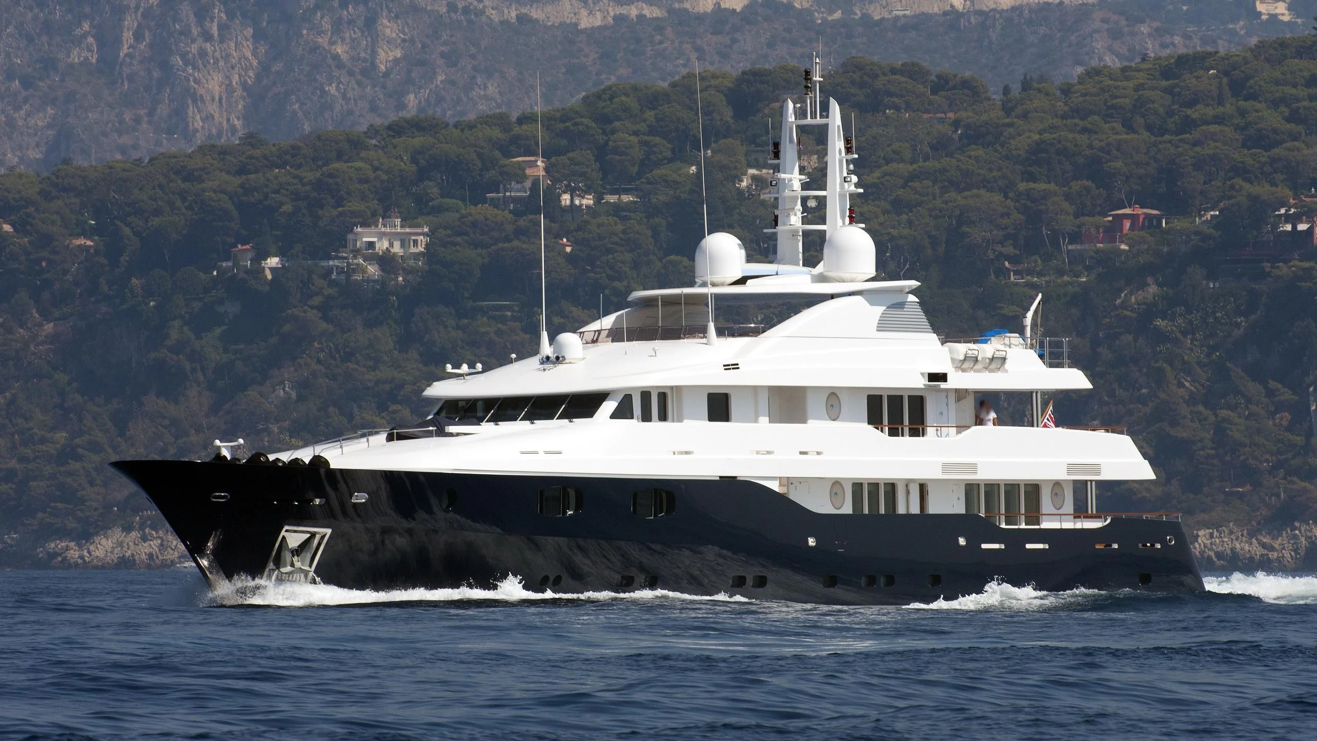 a large ship sailing on the water aboard ODESSA Yacht for Charter