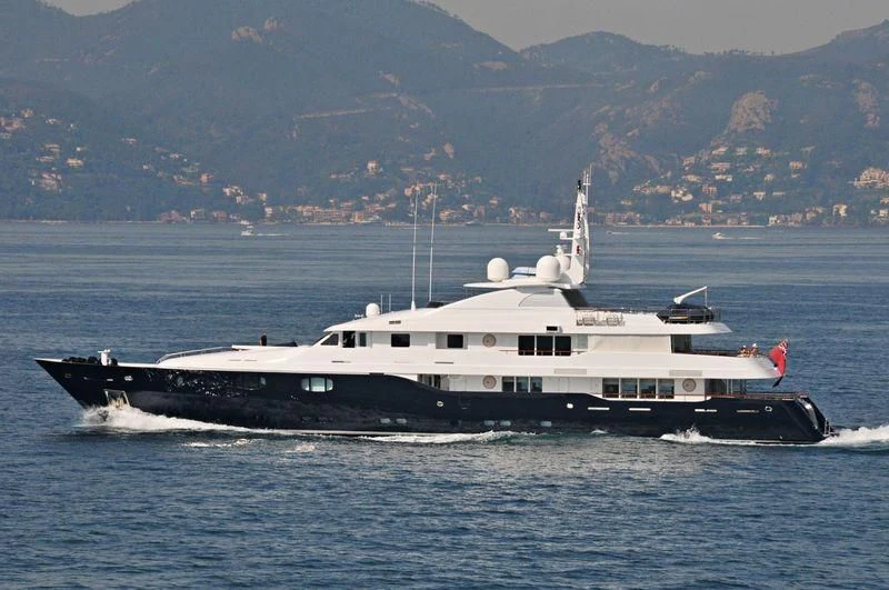 a large ship in the water aboard ODESSA Yacht for Charter