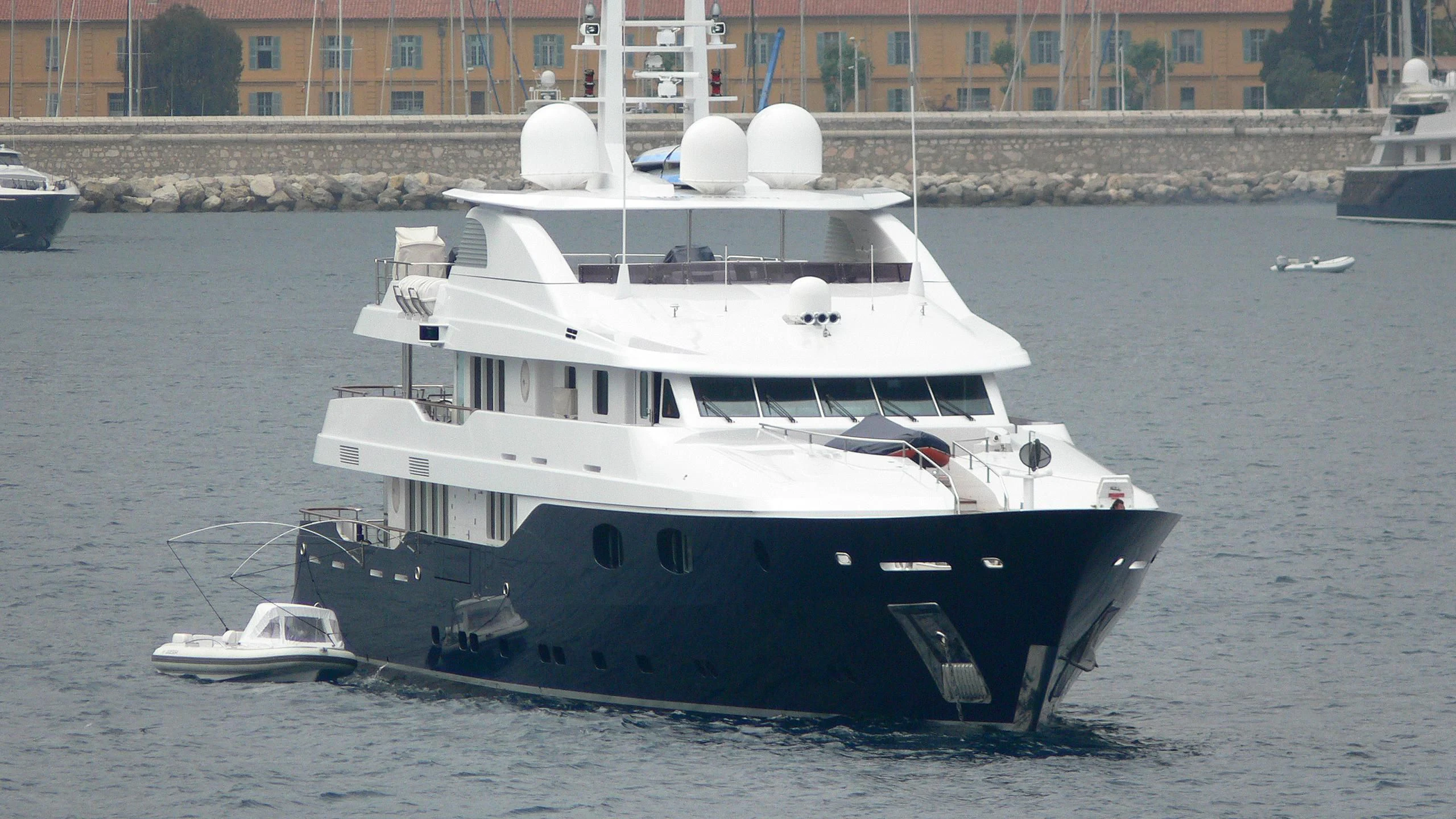 a white boat in the water aboard ODESSA Yacht for Charter