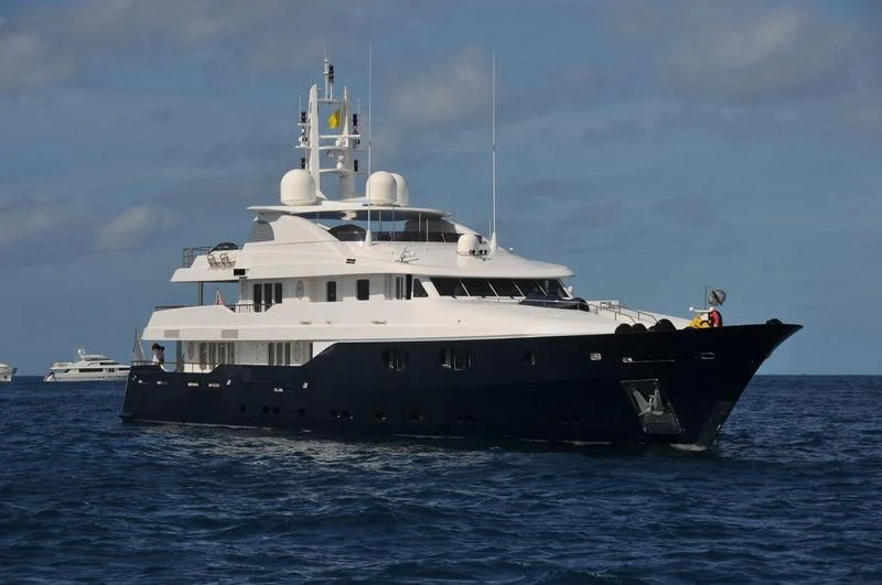 a large boat in the water aboard ODESSA Yacht for Charter