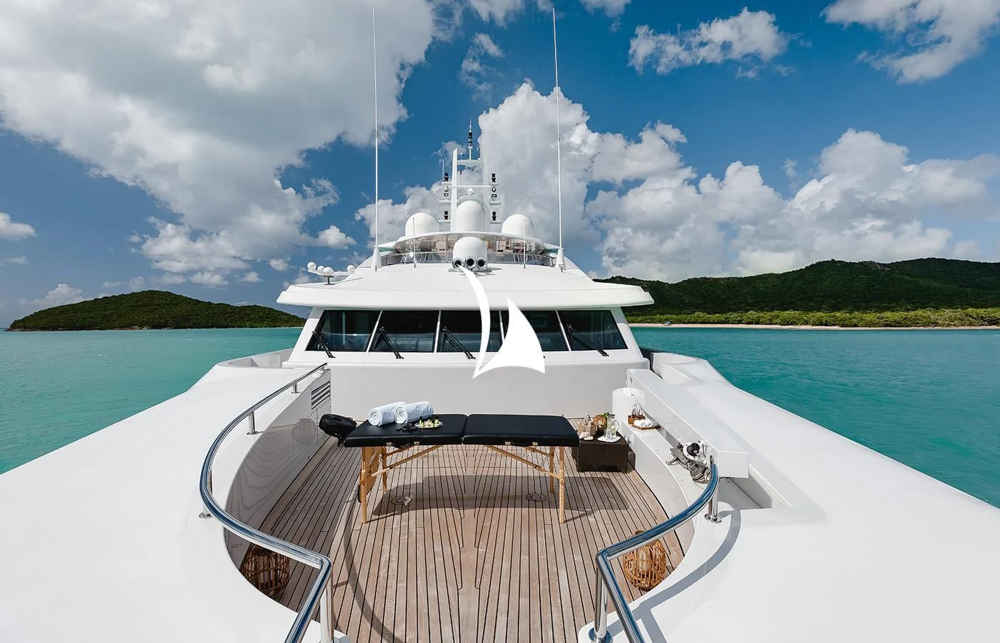 a boat on a body of water aboard ODESSA Yacht for Charter