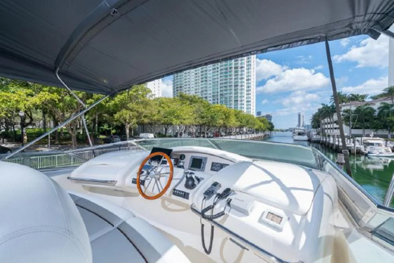 the inside of a boat aboard PURA VIDA Yacht for Sale