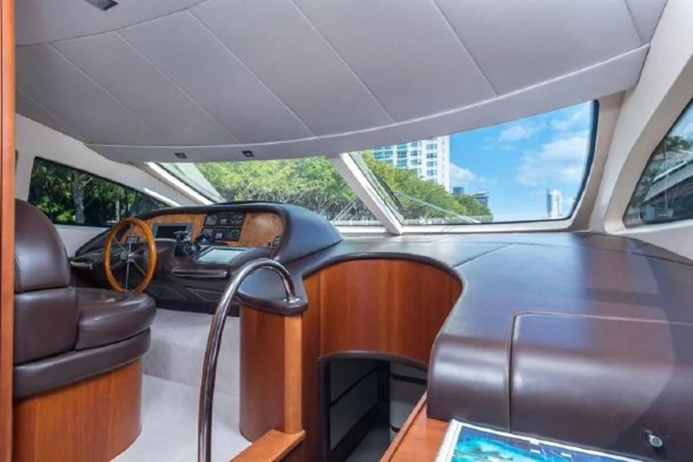 inside of a car aboard PURA VIDA Yacht for Sale