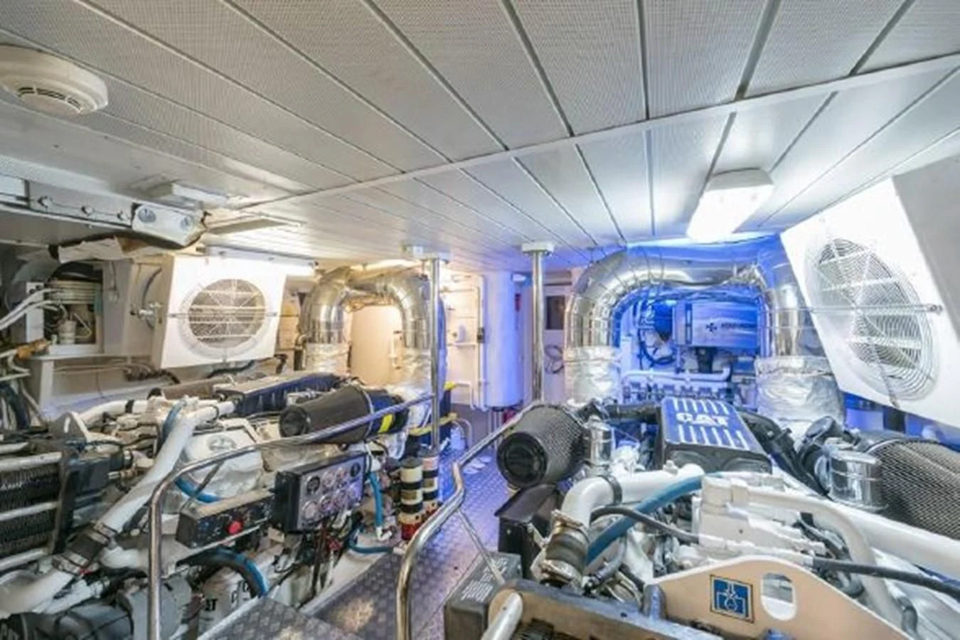 inside view of a factory aboard PURA VIDA Yacht for Sale