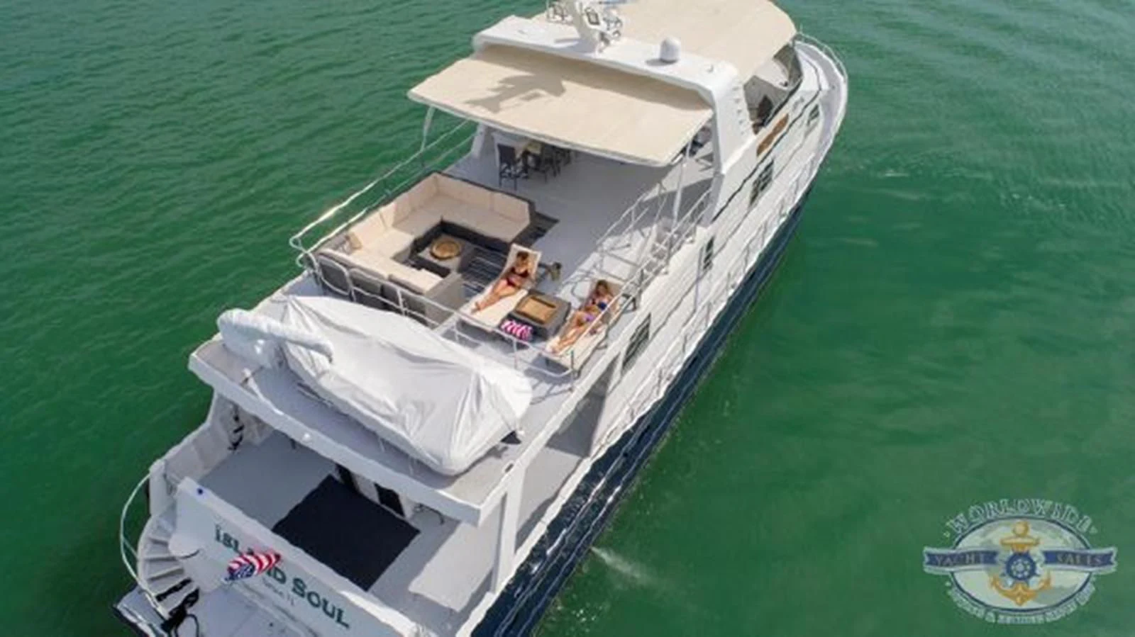 a boat on the water aboard ISLAND SOUL Yacht for Sale