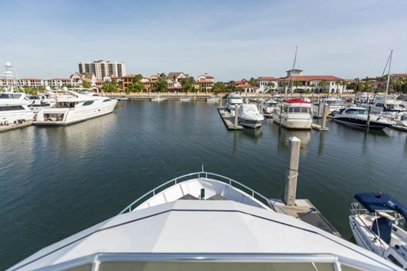 a marina full of boats aboard ISLAND SOUL Yacht for Sale