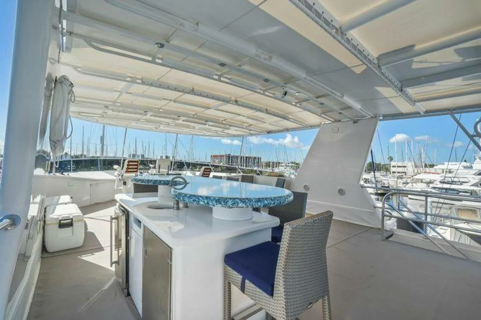 a boat on a dock aboard ISLAND SOUL Yacht for Sale