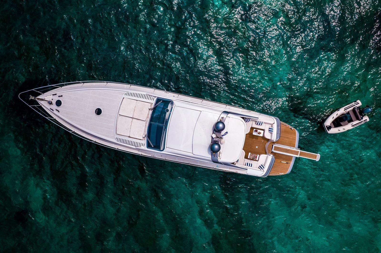 a satellite in the air aboard AXION Yacht for Charter
