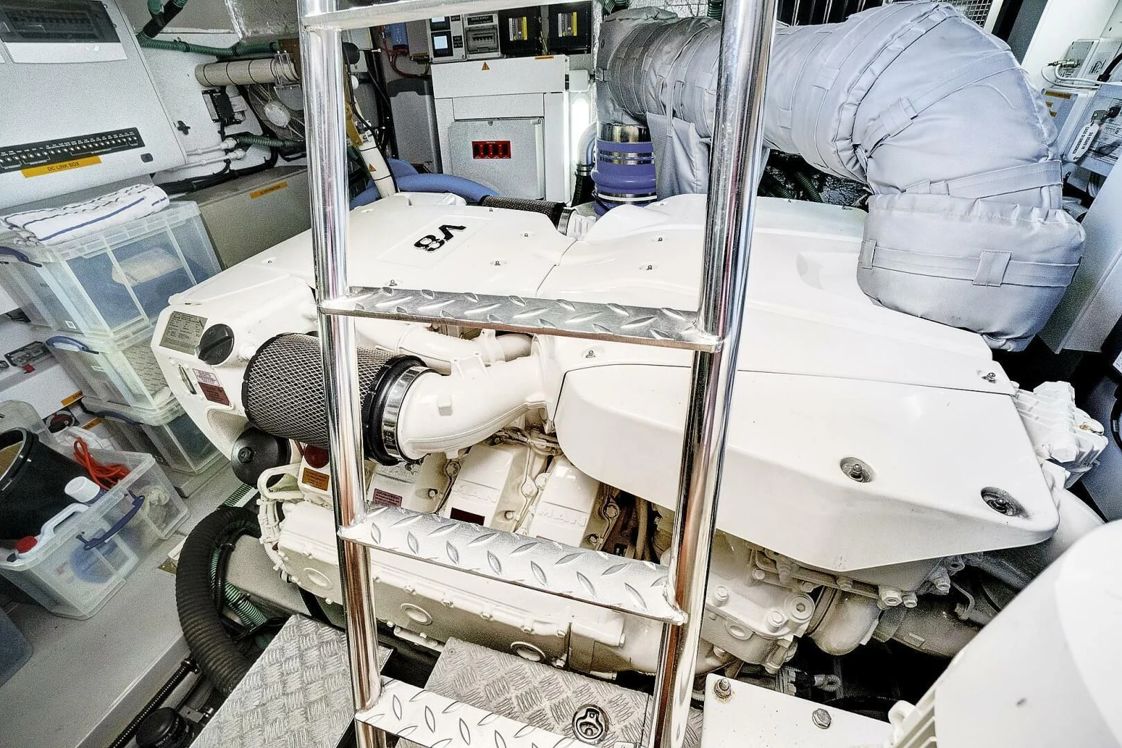 a machine with a large white cylinder aboard ONCE AROUND Yacht for Sale