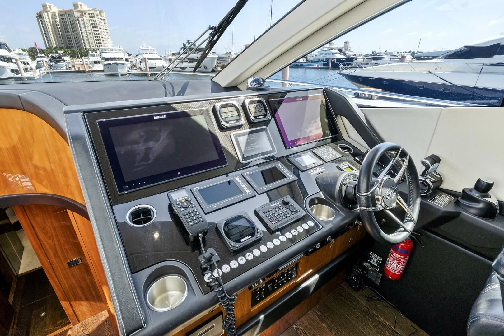 the inside of a car aboard ONCE AROUND Yacht for Sale