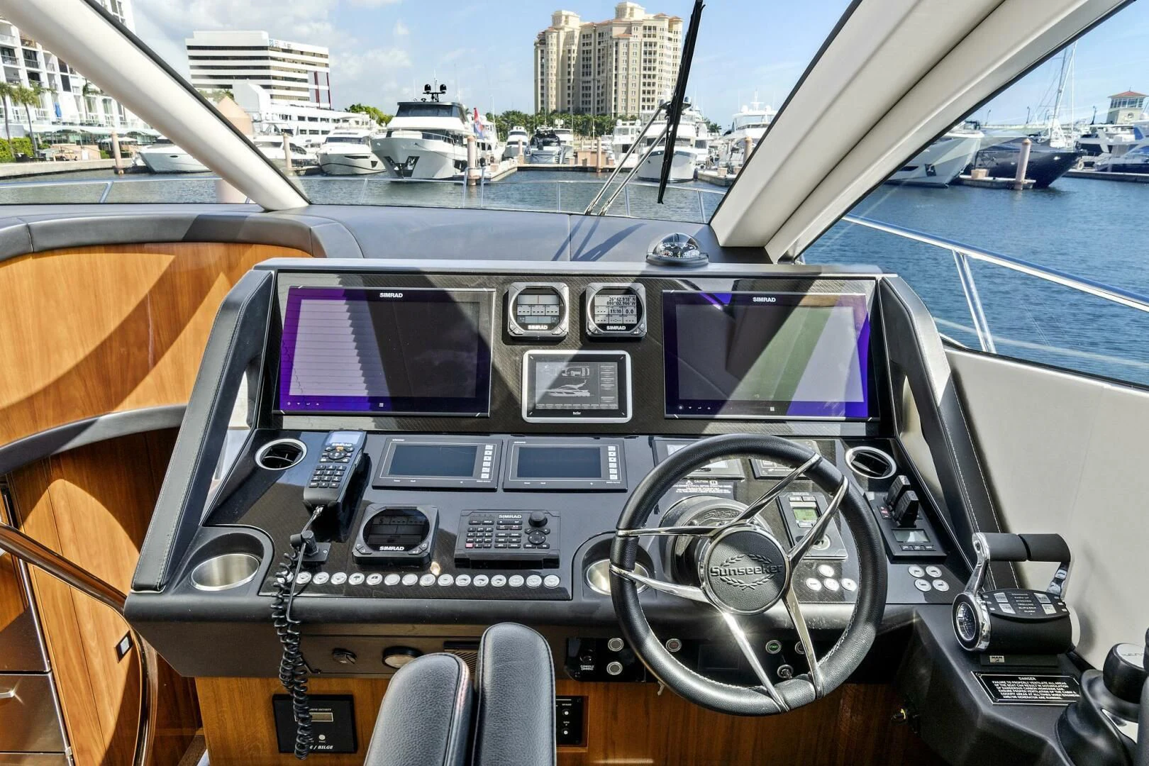 inside of a car aboard ONCE AROUND Yacht for Sale