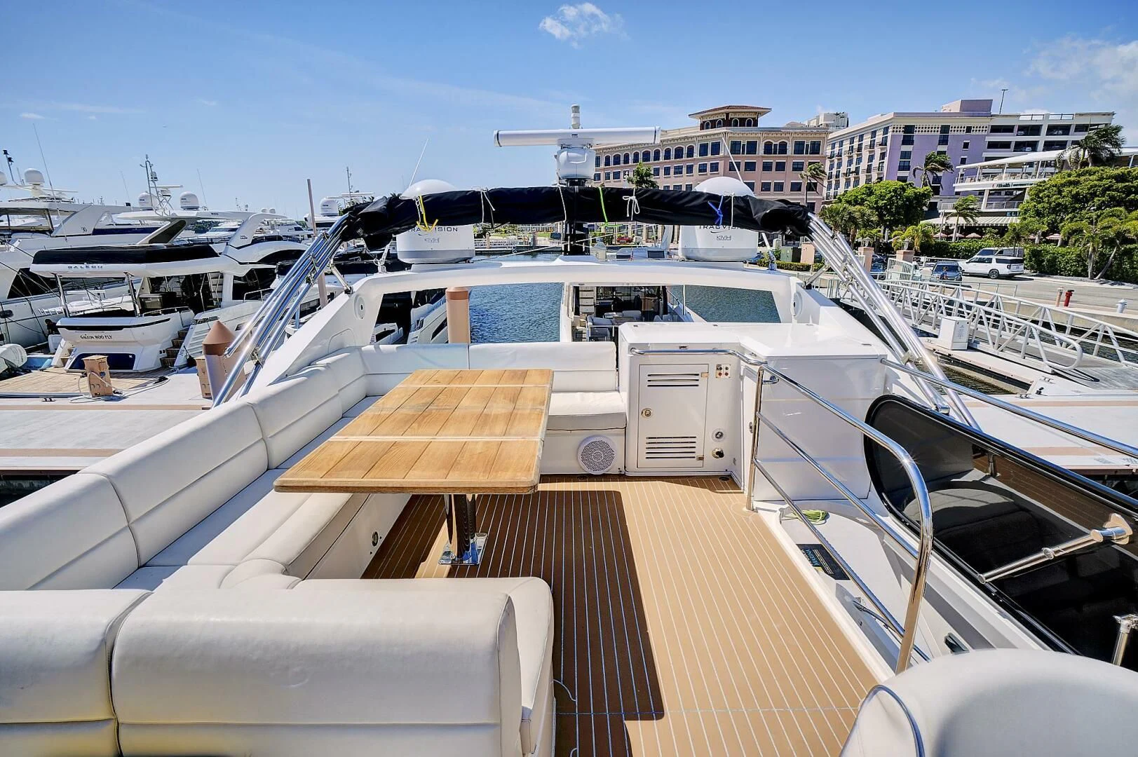 a deck of a boat aboard ONCE AROUND Yacht for Sale