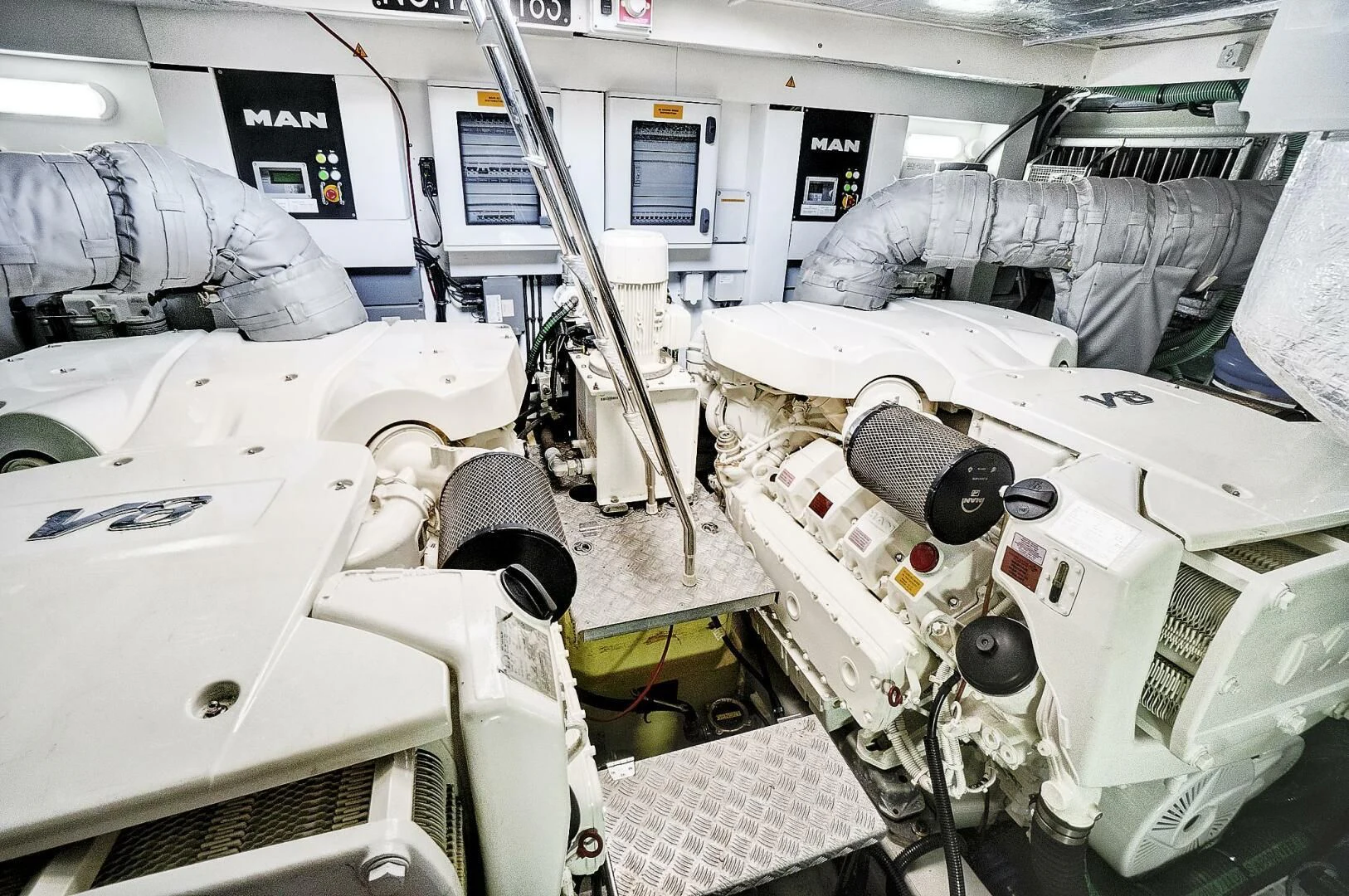 a room with a machine and machinery aboard ONCE AROUND Yacht for Sale