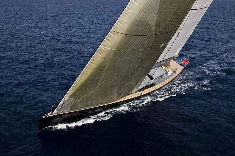 a sailboat on the water aboard SAUDADE Yacht for Sale