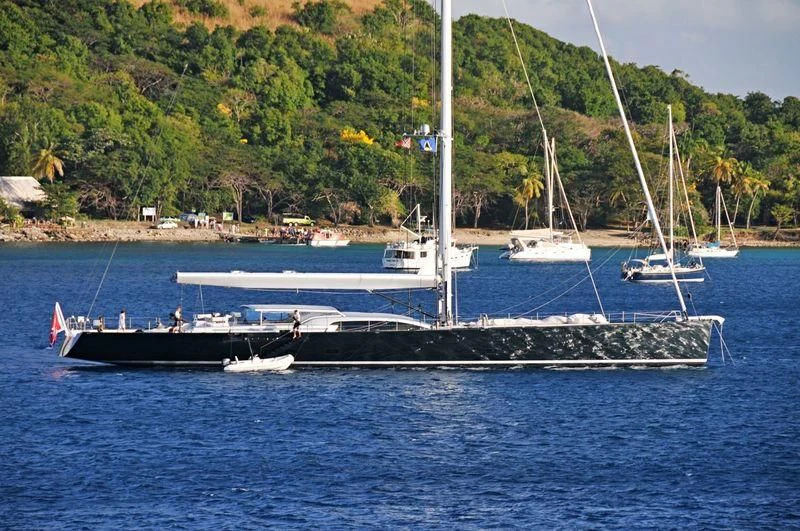 a boat sailing on the water aboard SAUDADE Yacht for Sale