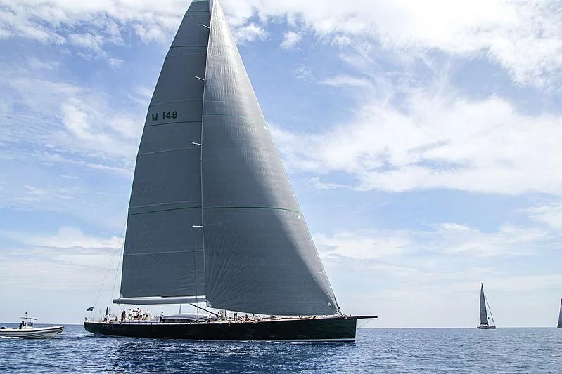 a sailboat on the water aboard SAUDADE Yacht for Sale