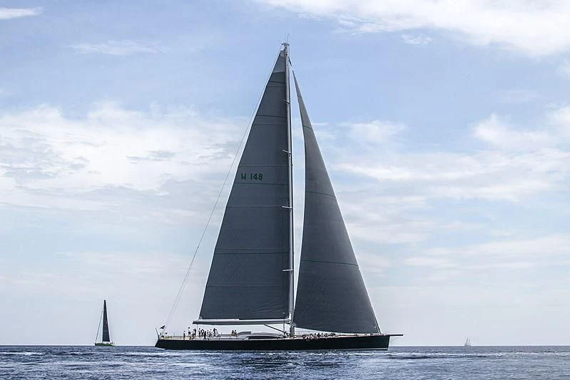 a sailboat on the water aboard SAUDADE Yacht for Sale