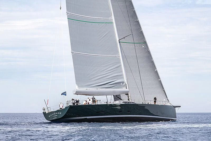 a boat with people on it aboard SAUDADE Yacht for Sale