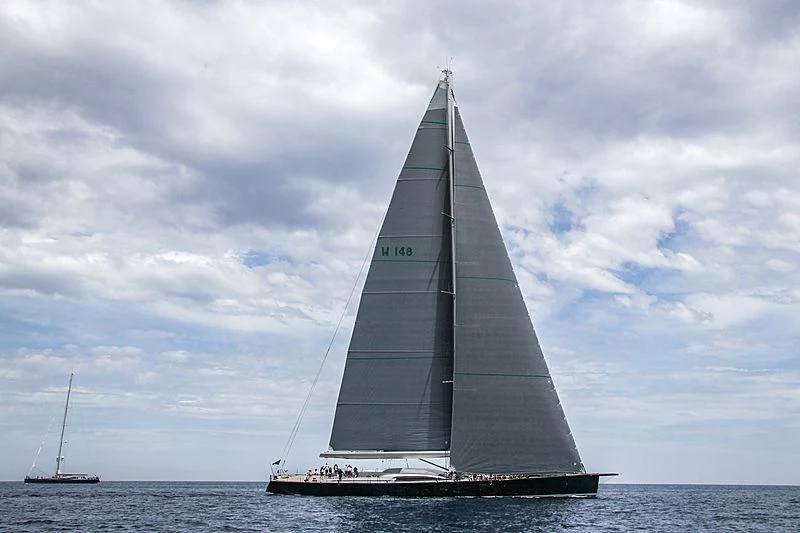 a sailboat on the water aboard SAUDADE Yacht for Sale