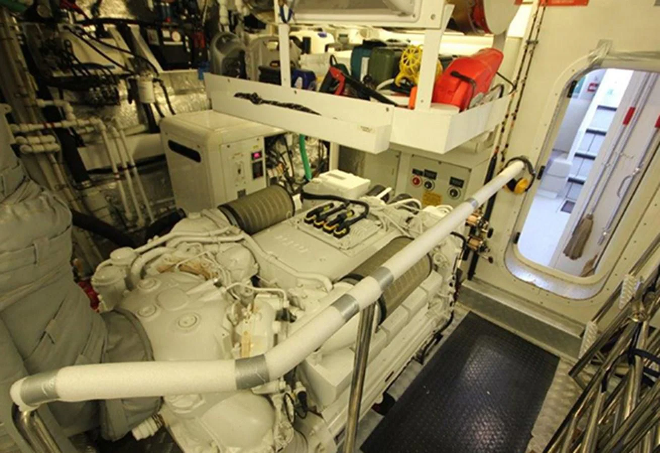 a room with several machines aboard RIANNA Yacht for Sale