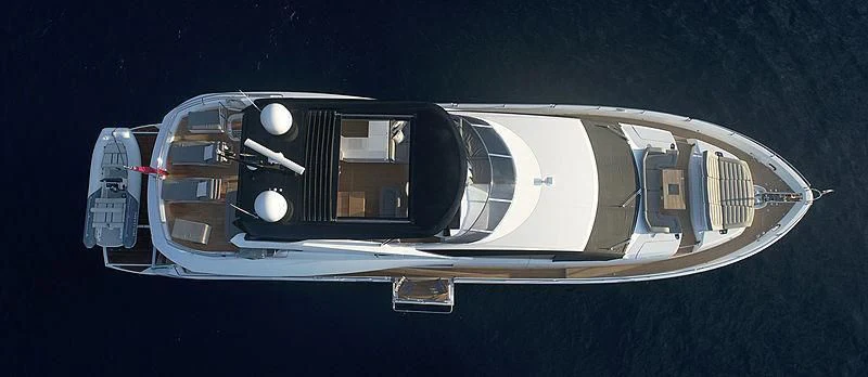 a white car with a black door aboard RIANNA Yacht for Sale