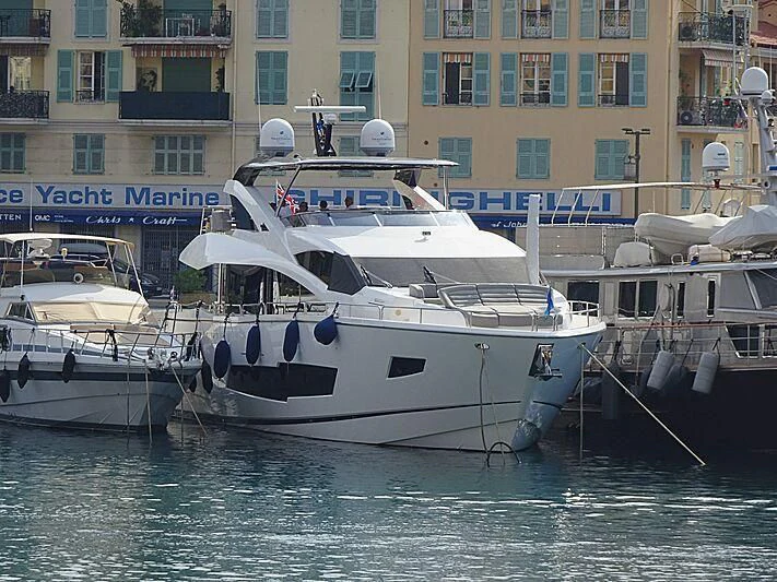 a group of boats are parked in a harbor aboard RIANNA Yacht for Sale