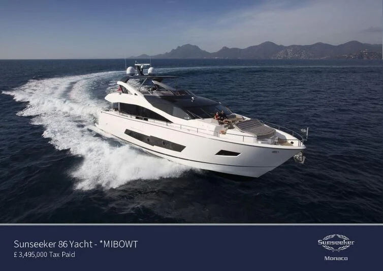 a white yacht on the water aboard RIANNA Yacht for Sale