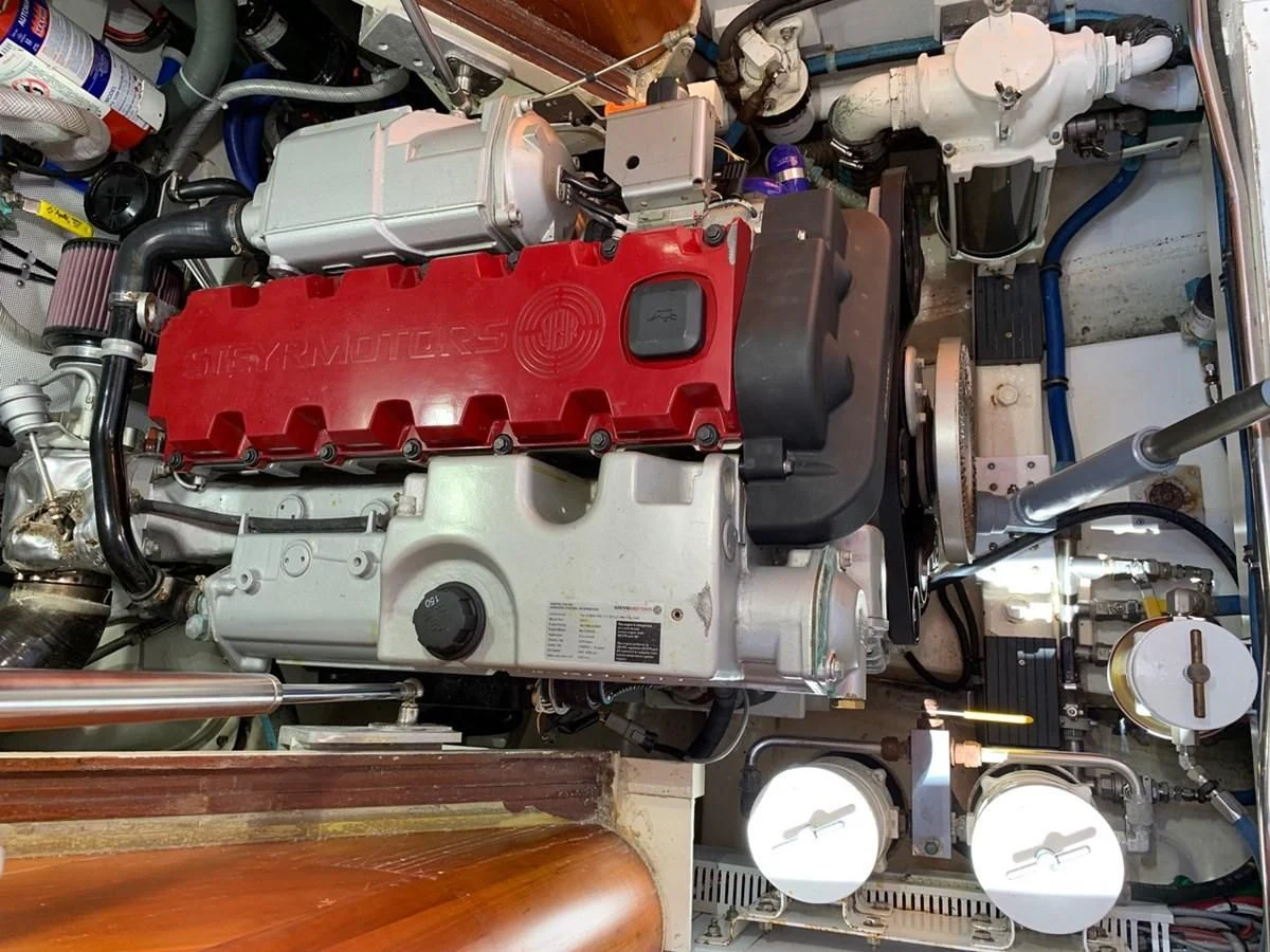 a close-up of a machine aboard HEROINA Yacht for Sale