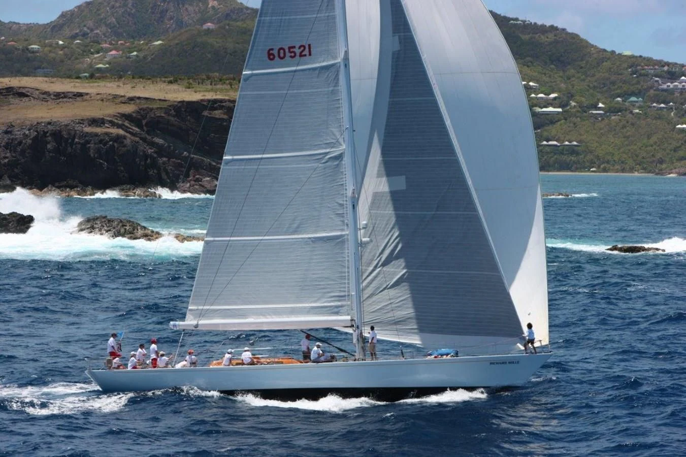 a sailboat on the water aboard HEROINA Yacht for Sale