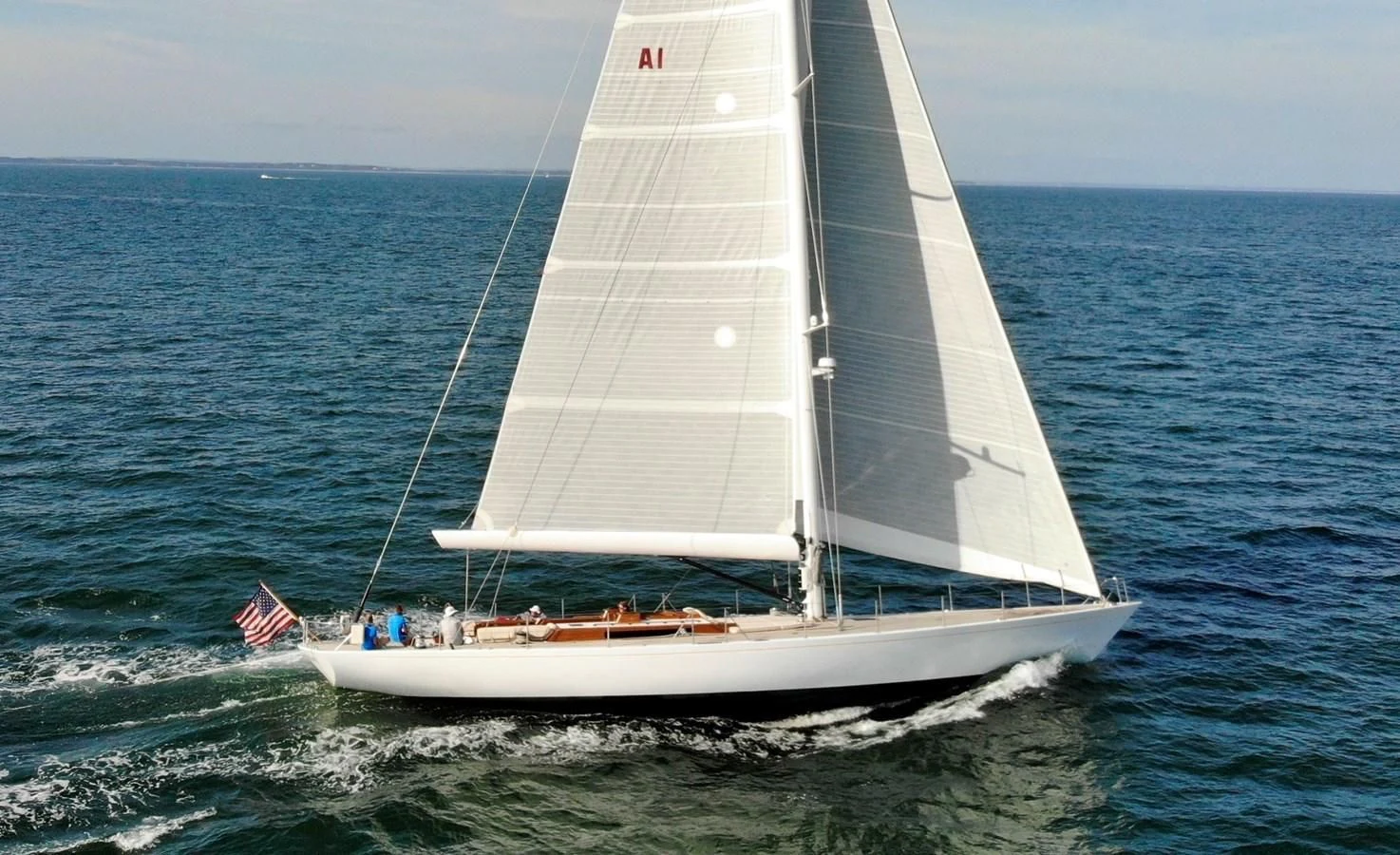 a sailboat on the water aboard HEROINA Yacht for Sale