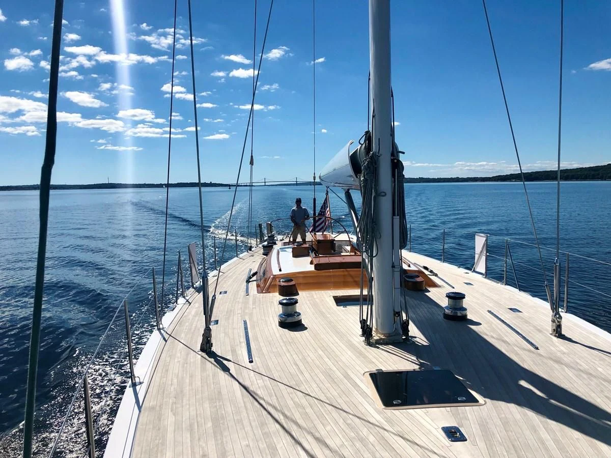 a boat on the water aboard HEROINA Yacht for Sale