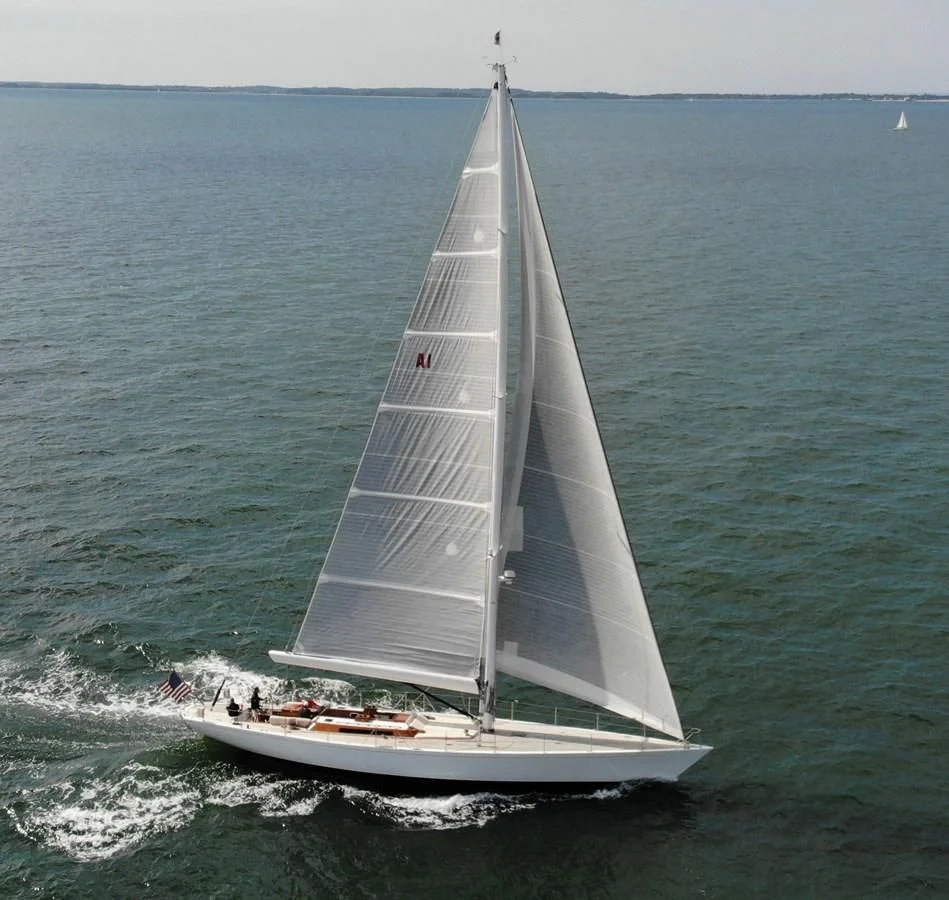 a sailboat on the water aboard HEROINA Yacht for Sale