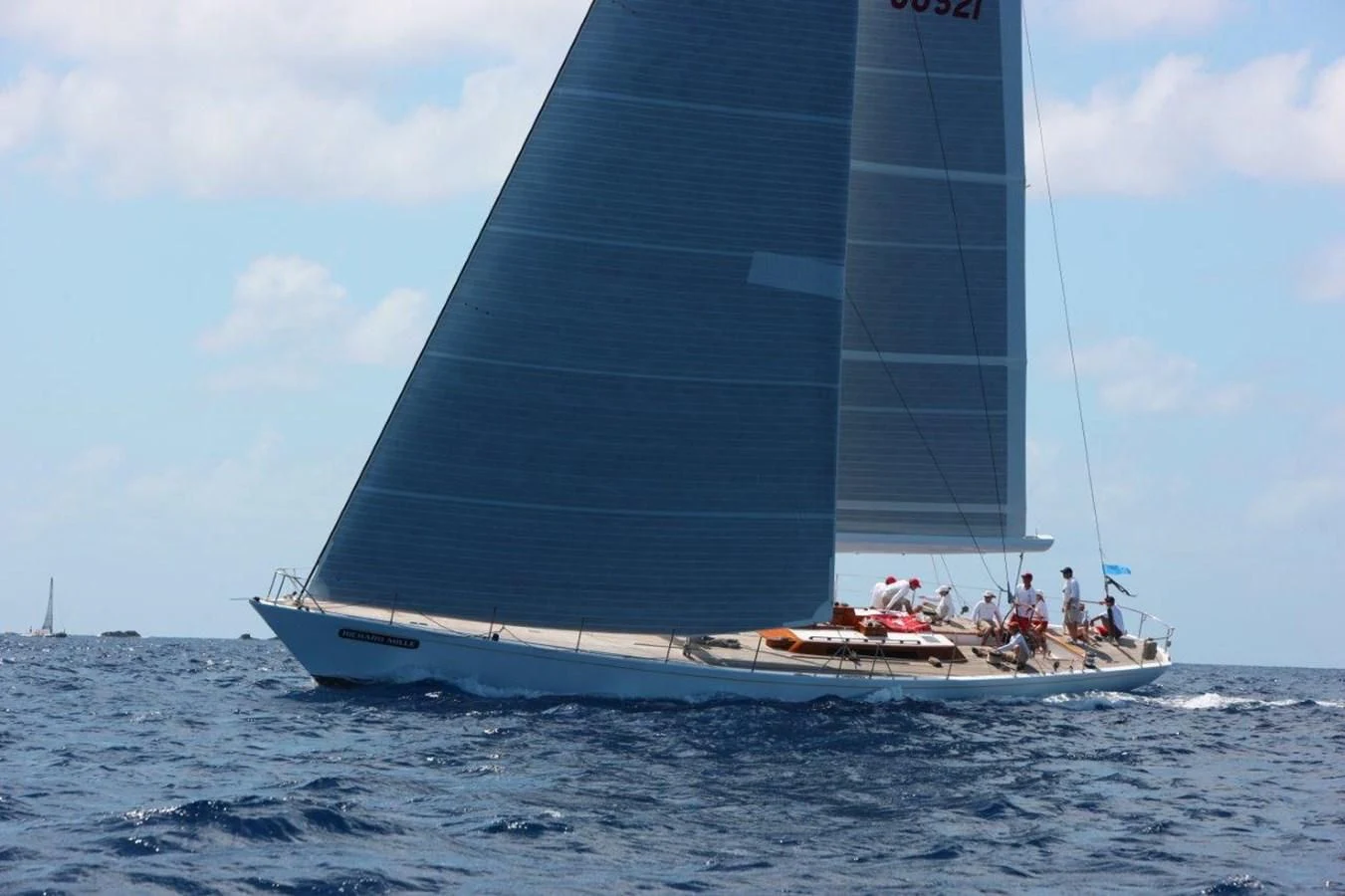 a boat sailing on the sea aboard HEROINA Yacht for Sale