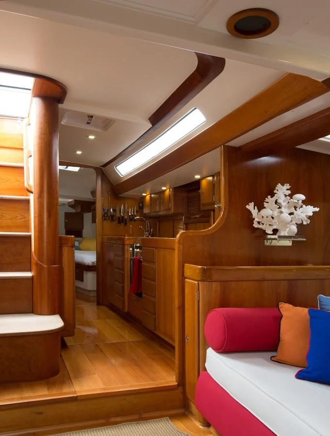 inside of a cabin aboard HEROINA Yacht for Sale