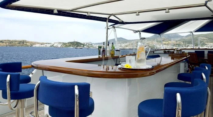 a table on a boat aboard THE MERCY BOYS Yacht for Sale