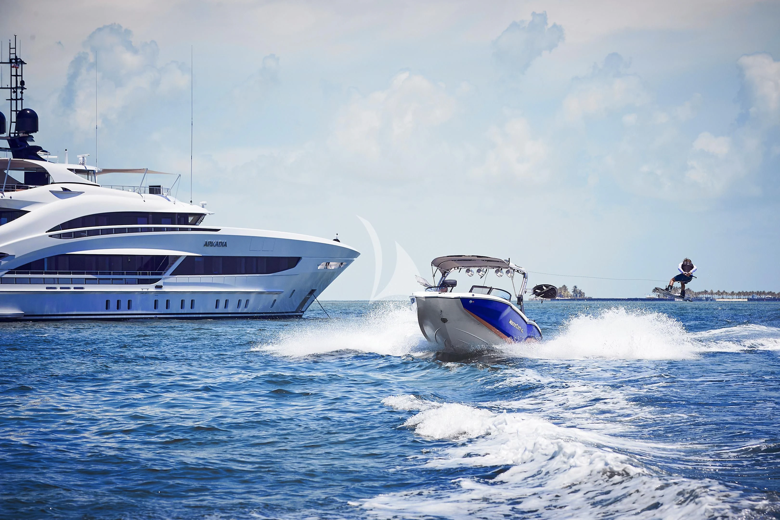 a person on a jet ski aboard ARKADIA Yacht for Charter