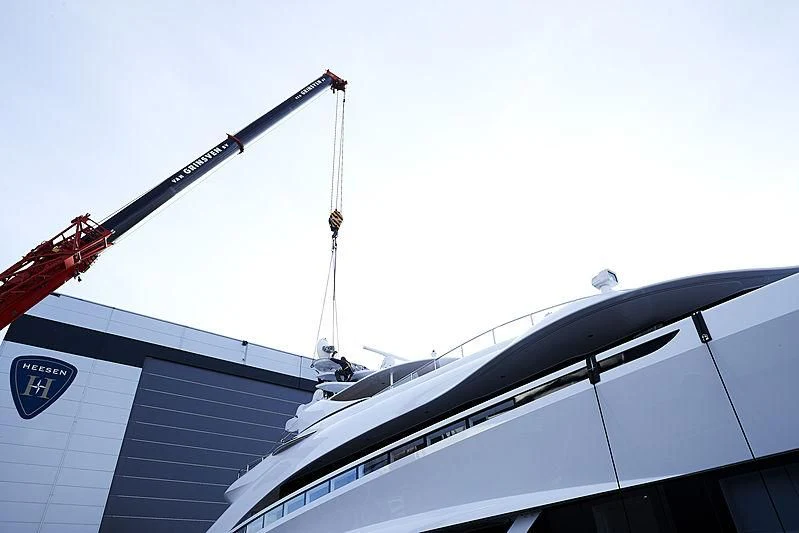 a close-up of a building aboard ARKADIA Yacht for Charter