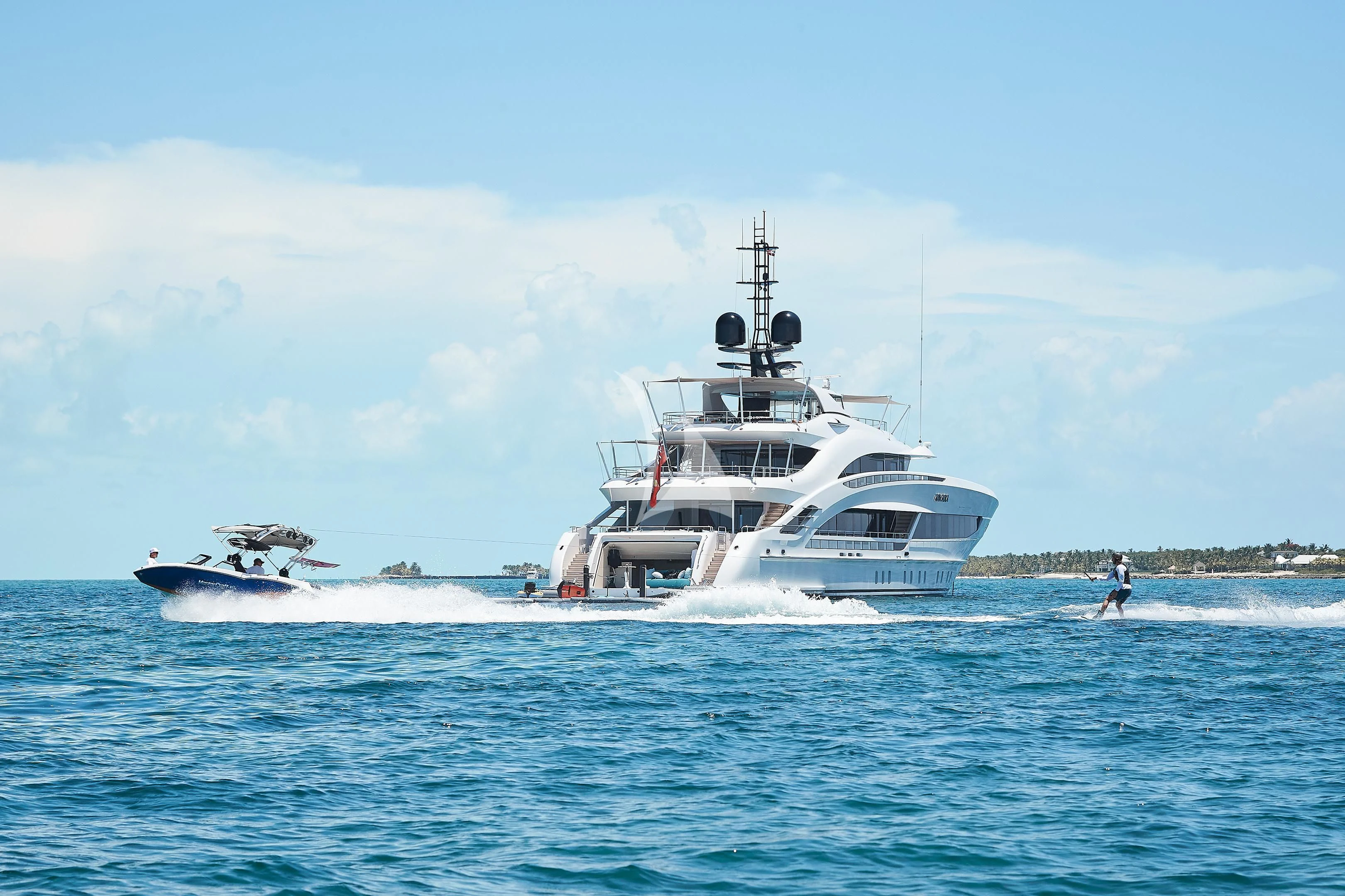 a boat on the water aboard ARKADIA Yacht for Charter