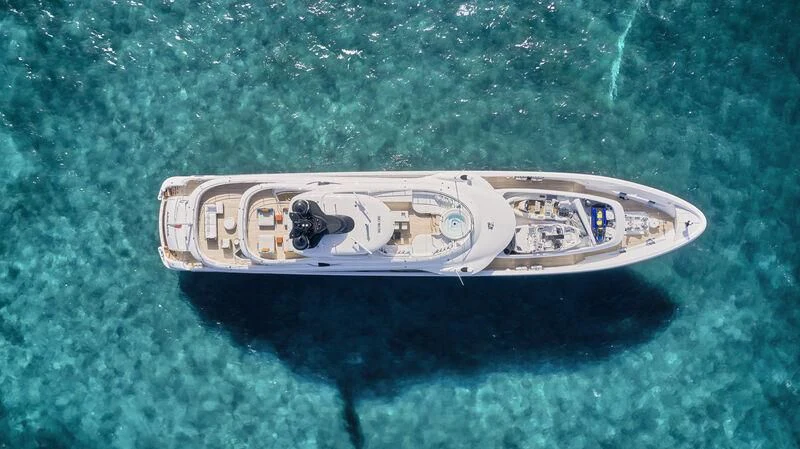 a boat in the water aboard ARKADIA Yacht for Charter