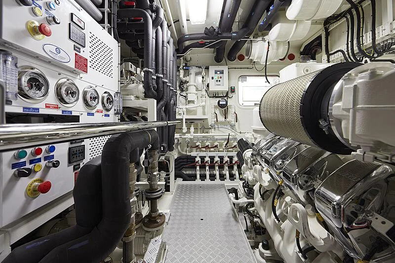 a room with machinery aboard ARKADIA Yacht for Charter