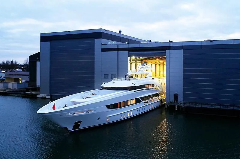 a boat in the water aboard ARKADIA Yacht for Charter