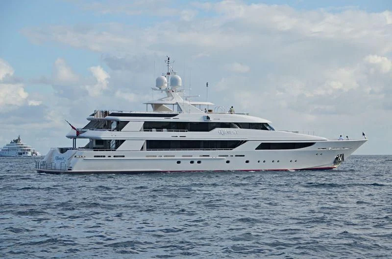 a white yacht in the water aboard SEANASH Yacht for Sale