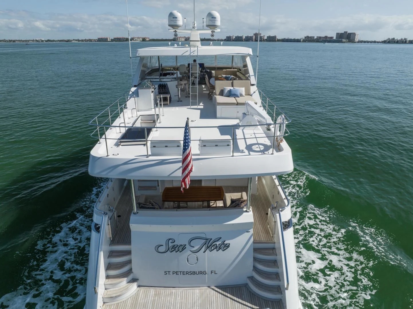 a boat in the water aboard SANCTUARY Yacht for Sale