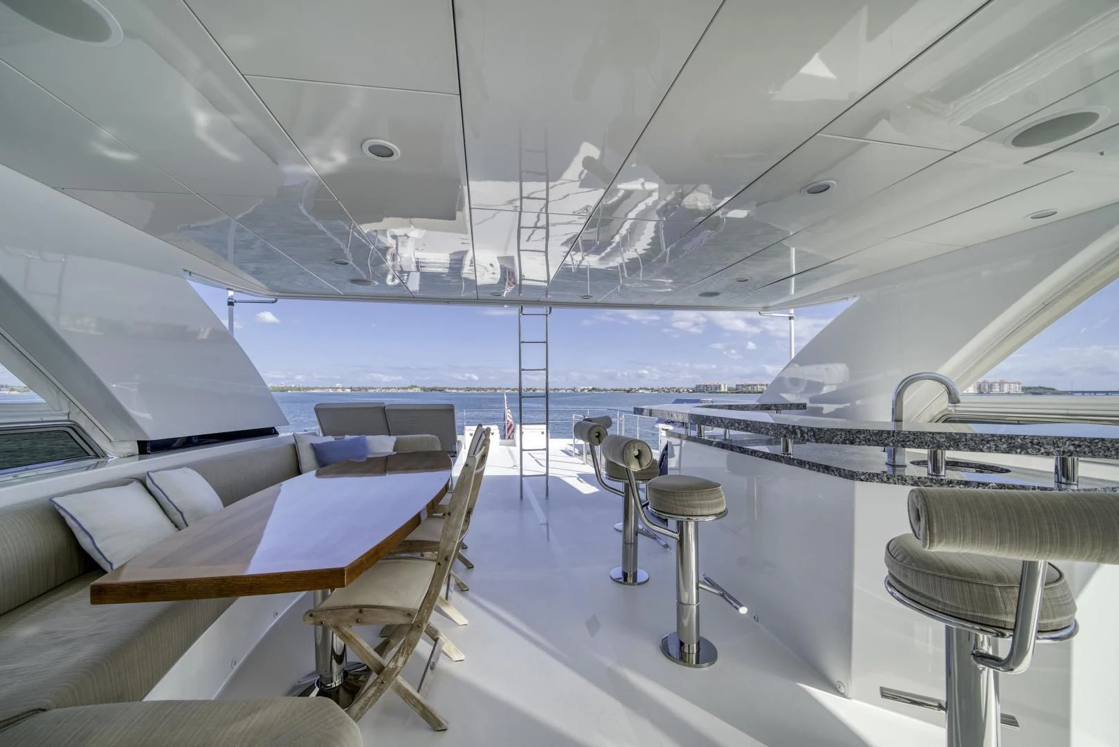 inside of a space ship aboard SANCTUARY Yacht for Sale