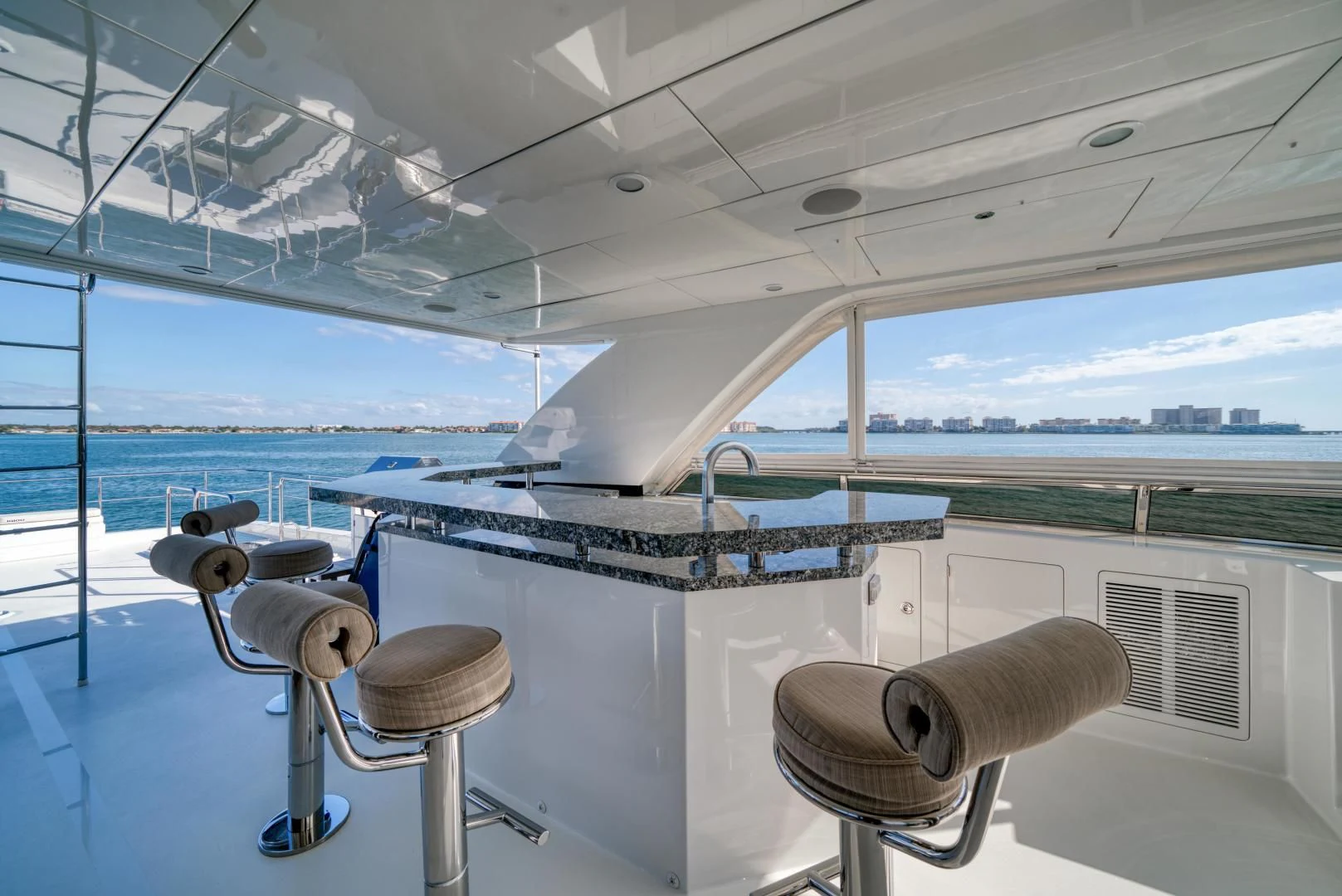 a boat on the water aboard SANCTUARY Yacht for Sale