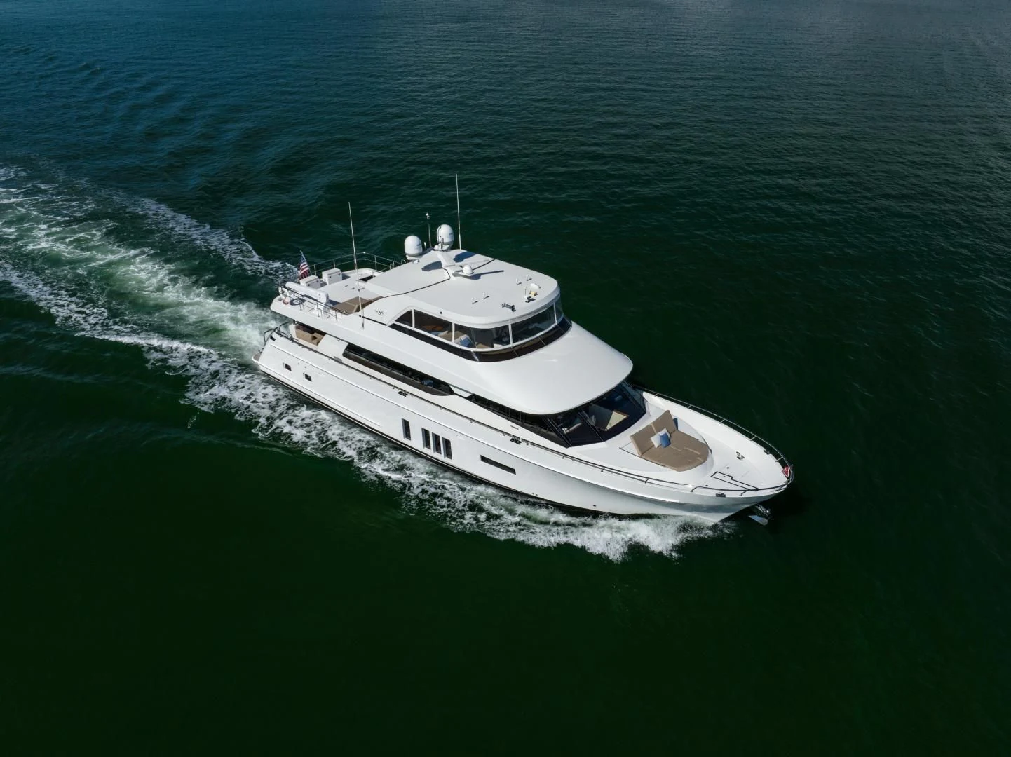 a boat in the water aboard SANCTUARY Yacht for Sale